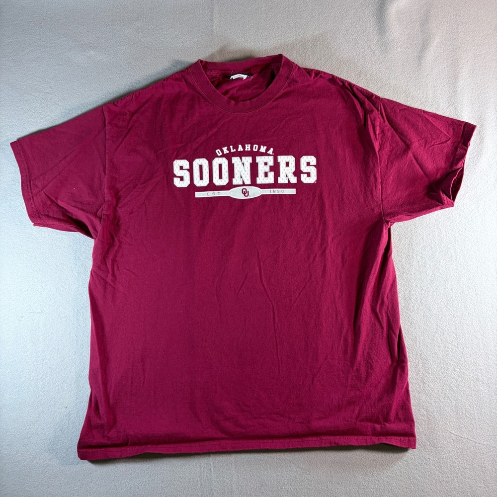 AS Sports Oklahoma Sooners T Shirt Mens XL Maroon OU NCAA College Cotton